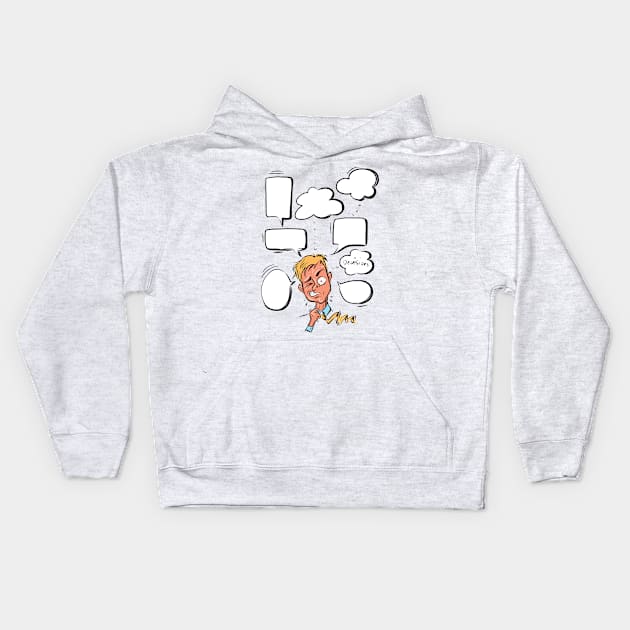 male with difficult decisions Kids Hoodie by Dani Vittz